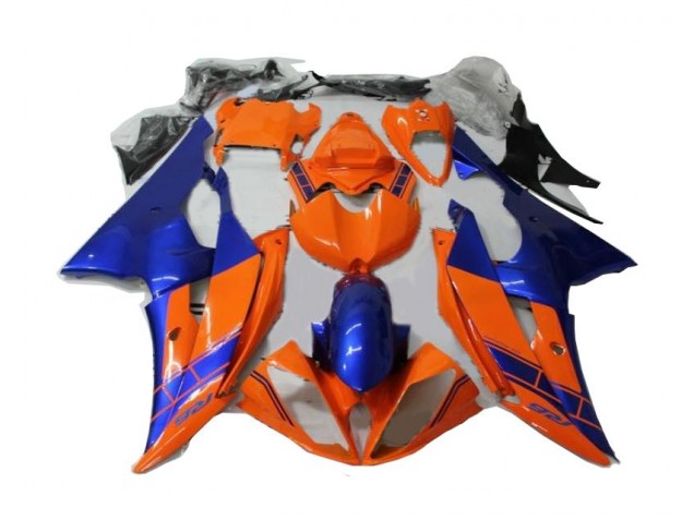 08-16 Orange Blue Yamaha YZF R6 Motorcycle Fairings 08-16 Orange Blue Yamaha YZF R6 Motorcycle Fairings