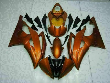 08-16 Orange Yamaha YZF R6 Motorcycle Fairing