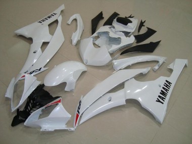 08-16 Pearl White Yamaha YZF R6 Motorcycle Bodywork