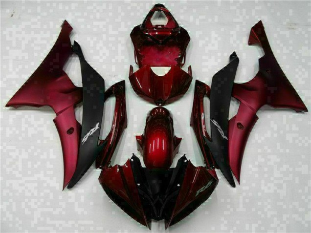 08-16 Red Black Yamaha YZF R6 Motorcycle Bodywork 08-16 Red Black Yamaha YZF R6 Motorcycle Bodywork