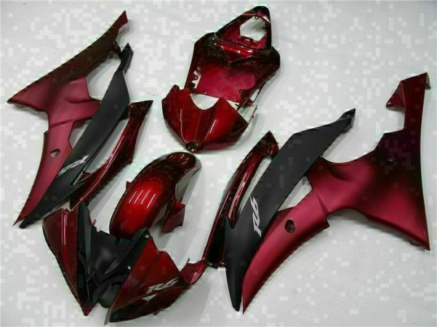 08-16 Red Black Yamaha YZF R6 Motorcycle Bodywork 08-16 Red Black Yamaha YZF R6 Motorcycle Bodywork