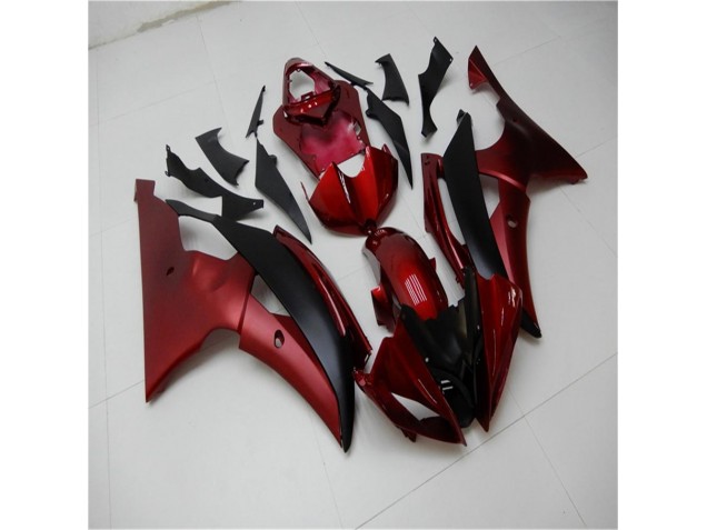 08-16 Red Black Yamaha YZF R6 Motorcycle Fairing 08-16 Red Black Yamaha YZF R6 Motorcycle Fairing
