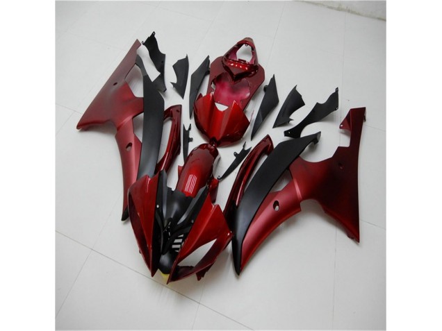 08-16 Red Black Yamaha YZF R6 Motorcycle Fairing 08-16 Red Black Yamaha YZF R6 Motorcycle Fairing