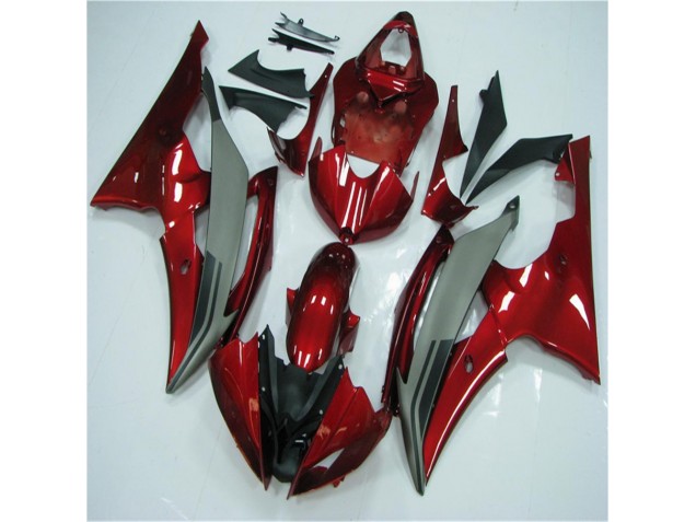08-16 Red Grey Yamaha YZF R6 Motorcycle Fairings 08-16 Red Grey Yamaha YZF R6 Motorcycle Fairings