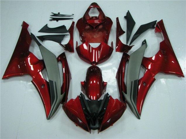 08-16 Red Grey Yamaha YZF R6 Motorcycle Fairings 08-16 Red Grey Yamaha YZF R6 Motorcycle Fairings