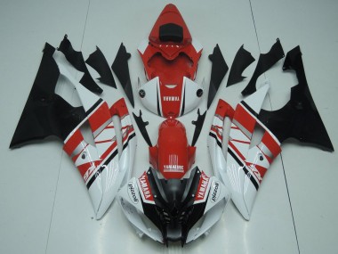08-16 Red White Black Yamaha YZF R6 Motorcycle Bodywork