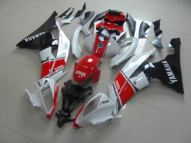 08-16 Red White Black Yamaha YZF R6 Motorcycle Fairings