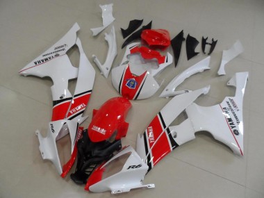 08-16 Red White OEM Style Yamaha YZF R6 Motorcycle Fairings