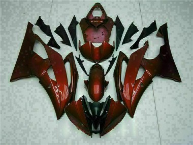 08-16 Red Yamaha YZF R6 Motorcycle Fairings