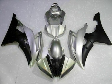 08-16 Silver Black Yamaha YZF R6 Motorcycle Fairings