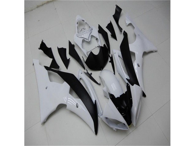 08-16 White Black Yamaha YZF R6 Motorcycle Fairing & Bodywork 08-16 White Black Yamaha YZF R6 Motorcycle Fairing & Bodywork