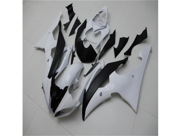 08-16 White Black Yamaha YZF R6 Motorcycle Fairing & Bodywork 08-16 White Black Yamaha YZF R6 Motorcycle Fairing & Bodywork