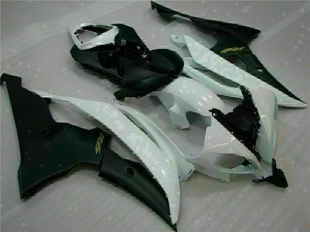 08-16 White Black Yamaha YZF R6 Motorcycle Fairing 08-16 White Black Yamaha YZF R6 Motorcycle Fairing