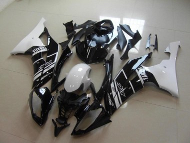 08-16 White Black Yamaha YZF R6 Motorcycle Fairings