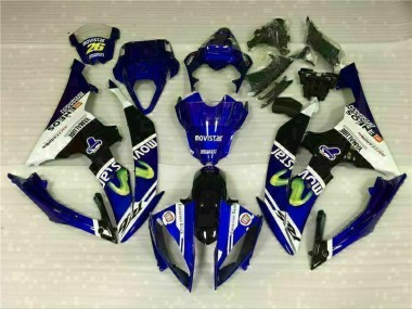 08-16 White Blue Yamaha YZF R6 Motorcycle Fairing