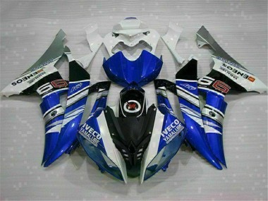 08-16 White Blue Yamaha YZF R6 Motorcycle Fairings