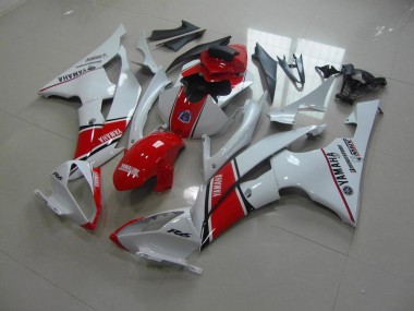08-16 White Red OEM Style Yamaha YZF R6 Motorcycle Fairings