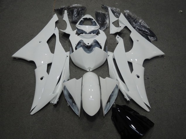 08-16 White Yamaha YZF R6 Motorcycle Fairing Kits & Plastic 08-16 White Yamaha YZF R6 Motorcycle Fairing Kits & Plastic