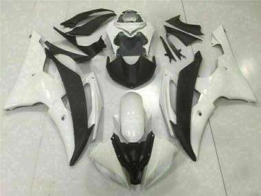 08-16 White Yamaha YZF R6 Motorcycle Fairings