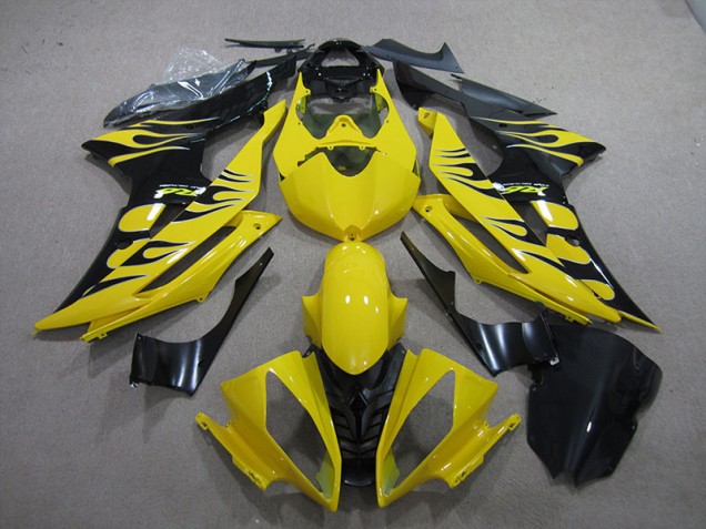 08-16 Yellow Black Flame Yamaha YZF R6 Motorcycle Fairings 08-16 Yellow Black Flame Yamaha YZF R6 Motorcycle Fairings