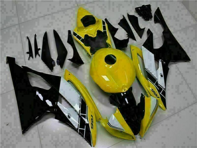 08-16 Yellow Black Yamaha YZF R6 Motorcycle Bodywork 08-16 Yellow Black Yamaha YZF R6 Motorcycle Bodywork