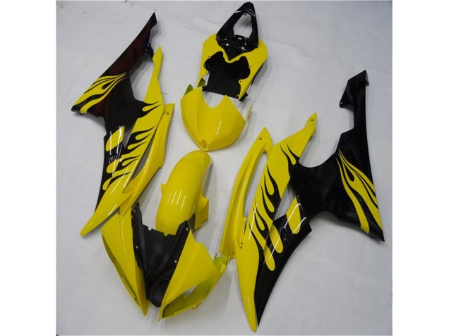 08-16 Yellow Black Yamaha YZF R6 Motorcycle Fairings 08-16 Yellow Black Yamaha YZF R6 Motorcycle Fairings