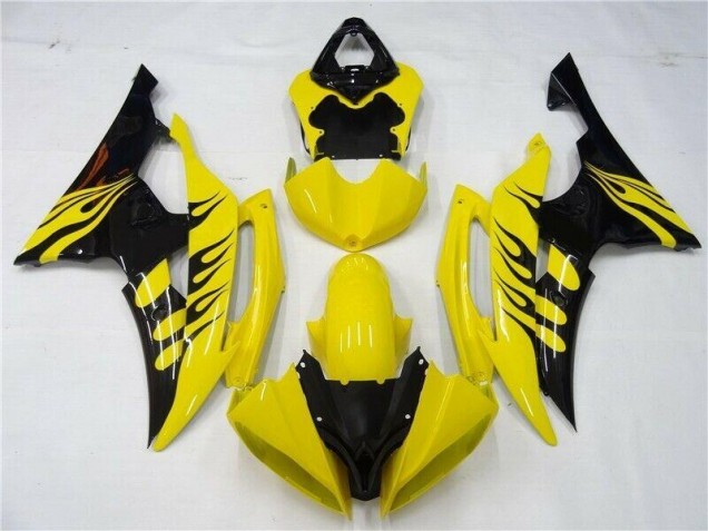 08-16 Yellow Black Yamaha YZF R6 Motorcycle Fairings 08-16 Yellow Black Yamaha YZF R6 Motorcycle Fairings