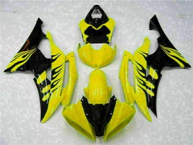 08-16 Yellow Yamaha YZF R6 Motorcycle Fairings