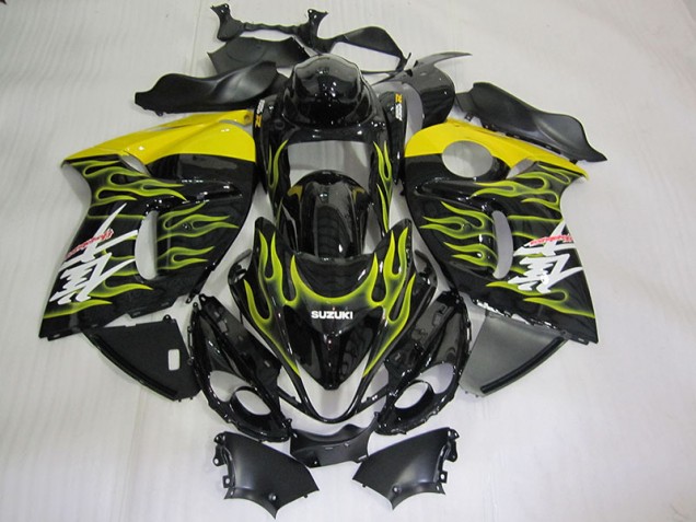 08-19 Black Yellow Flame Suzuki GSXR 1300 Hayabusa Motorcycle Fairings 08-19 Black Yellow Flame Suzuki GSXR 1300 Hayabusa Motorcycle Fairings