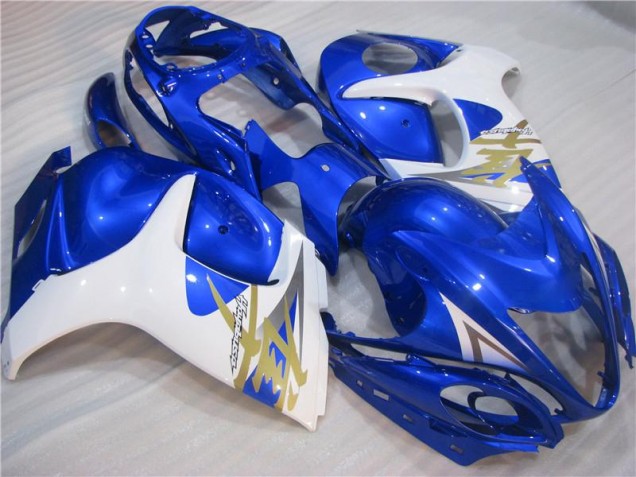 08-19 Blue White Suzuki GSXR 1300 Hayabusa Motorcycle Bodywork 08-19 Blue White Suzuki GSXR 1300 Hayabusa Motorcycle Bodywork