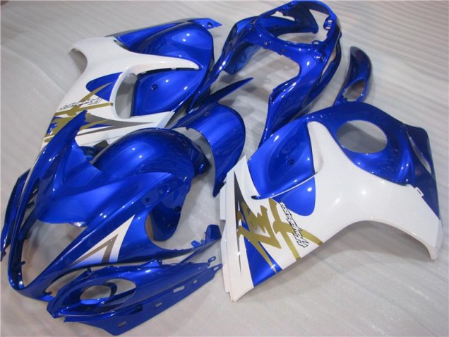 08-19 Blue White Suzuki GSXR 1300 Hayabusa Motorcycle Bodywork 08-19 Blue White Suzuki GSXR 1300 Hayabusa Motorcycle Bodywork