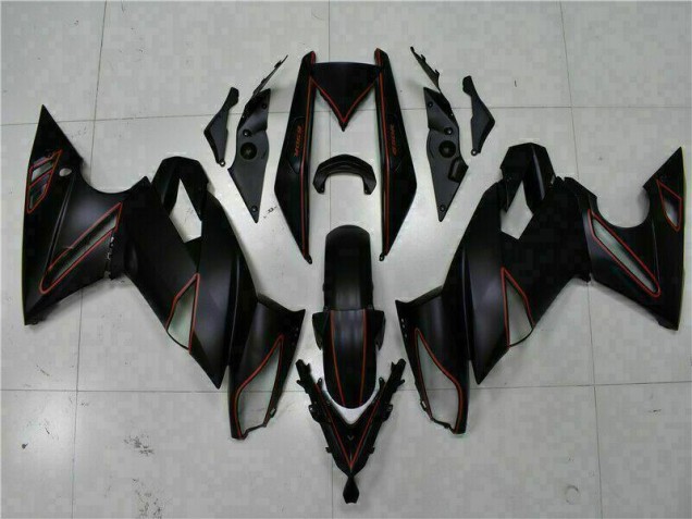 09-11 Black Red Kawasaki EX650 Motorcycle Fairings 09-11 Black Red Kawasaki EX650 Motorcycle Fairings