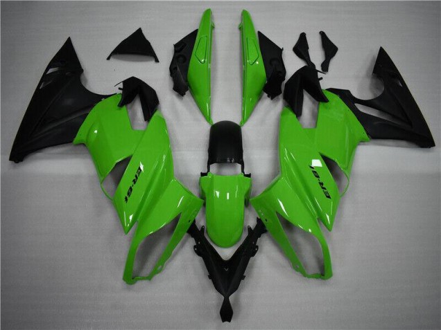 09-11 Green Black Kawasaki EX650 Motorcycle Fairings 09-11 Green Black Kawasaki EX650 Motorcycle Fairings