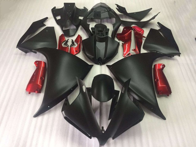 09-11 Matte Black Glossy Red Yamaha YZF R1 Motorcycle Fairings 09-11 Matte Black Glossy Red Yamaha YZF R1 Motorcycle Fairings
