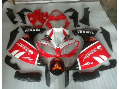 09-11 Red White and Black Graphic Yamaha YZF R1 Motorcycle Fairings