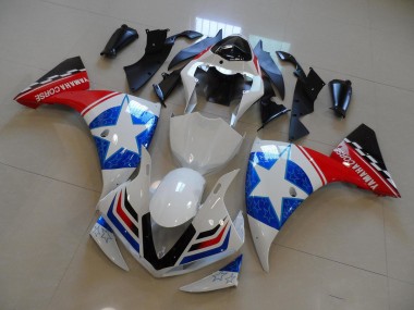 09-11 White Black Ducati Star Yamaha YZF R1 Motorcycle Fairings