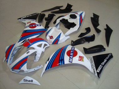 09-11 White Black Martini Yamaha YZF R1 Motorcycle Fairings