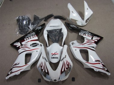 09-11 White Black Red Shark Yamaha YZF R1 Motorcycle Fairings