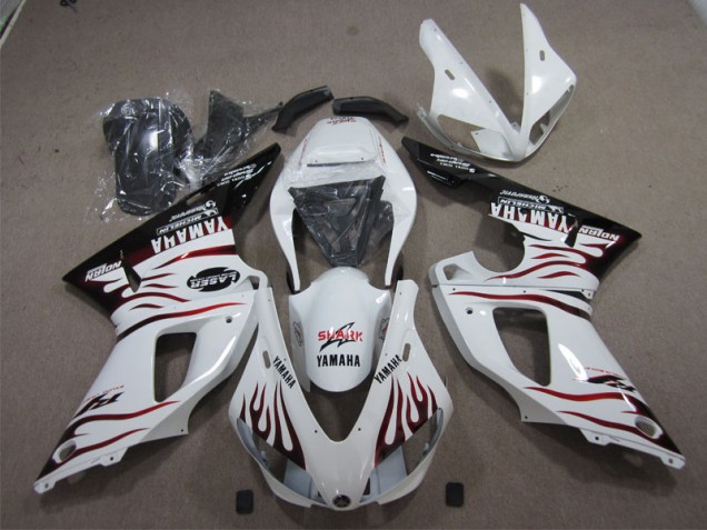 09-11 White Black Red Shark Yamaha YZF R1 Motorcycle Fairings 09-11 White Black Red Shark Yamaha YZF R1 Motorcycle Fairings