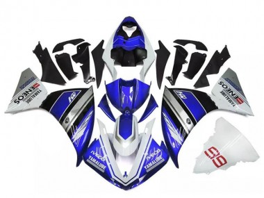 09-11 White Blue Silver Yamaha YZF R1 Motorcycle Fairings