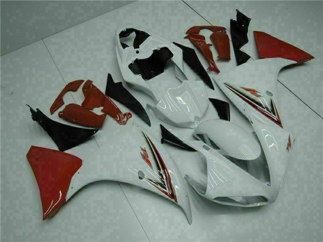 09-11 White Red Yamaha YZF R1 Motorcycle Fairings 09-11 White Red Yamaha YZF R1 Motorcycle Fairings