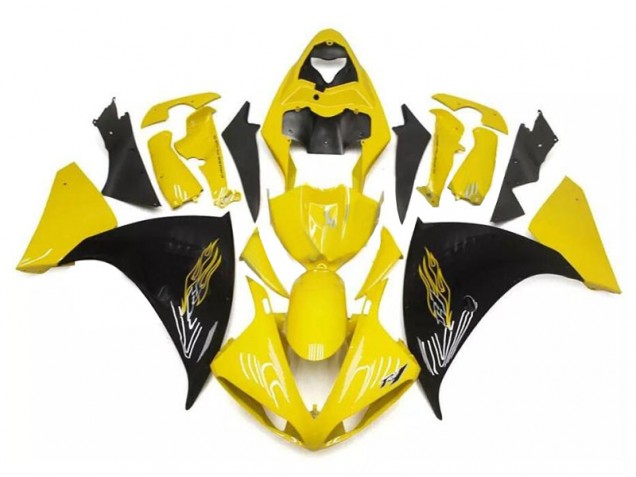 09-11 Yellow Black Yamaha YZF R1 Motorcycle Fairings 09-11 Yellow Black Yamaha YZF R1 Motorcycle Fairings