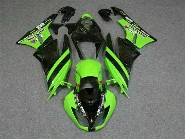 09-12 Black Green 3M Touch4 Kawasaki ZX6R Motorcycle Fairings 09-12 Black Green 3M Touch4 Kawasaki ZX6R Motorcycle Fairings