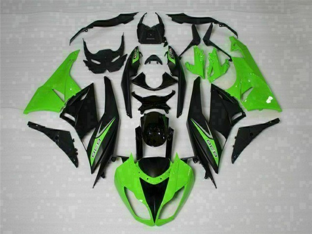 09-12 Black Green 636 Kawasaki ZX6R Motorcycle Fairings 09-12 Black Green 636 Kawasaki ZX6R Motorcycle Fairings