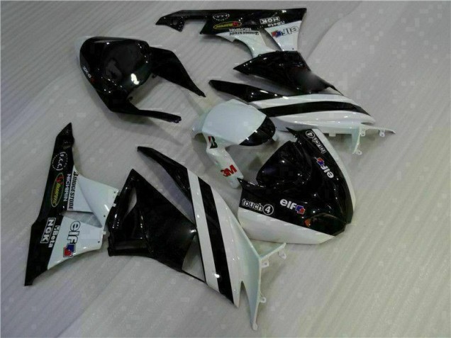 09-12 Black White 3M Touch4 Kawasaki ZX6R Motorcycle Fairing 09-12 Black White 3M Touch4 Kawasaki ZX6R Motorcycle Fairing
