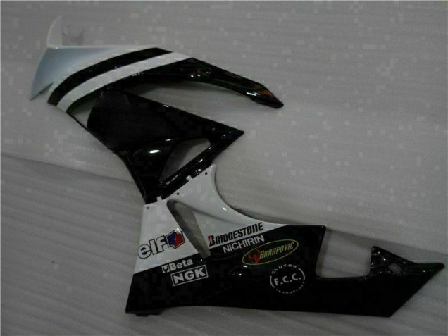 09-12 Black White 3M Touch4 Kawasaki ZX6R Motorcycle Fairing 09-12 Black White 3M Touch4 Kawasaki ZX6R Motorcycle Fairing