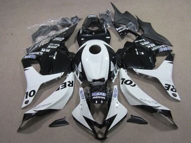 09-12 Black White Repsol Honda CBR600RR Motorcycle Fairings