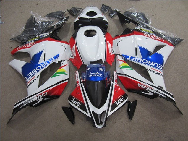 09-12 Blue White EUROBET Lee Honda CBR600RR Motorcycle Fairings