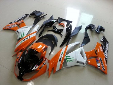 09-12 Orange Monster Kawasaki ZX6R Motorcycle Fairings