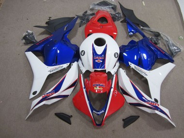 09-12 Red White Blue HRC Honda CBR600RR Motorcycle Fairing